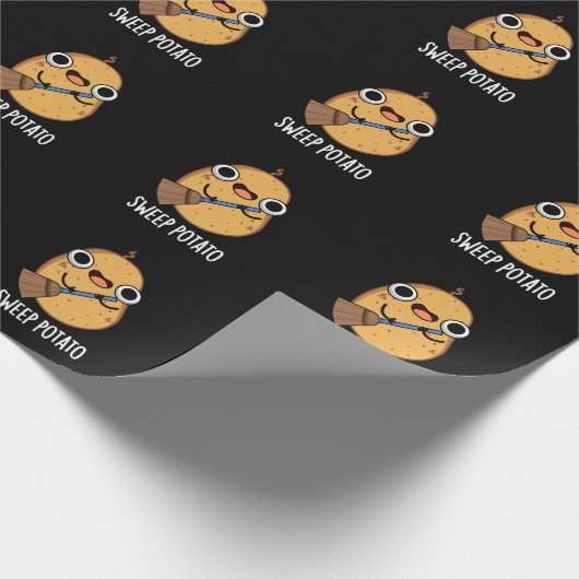 Sweep Potato Funny Sweet Potato Puppe Dark BG Geschenkpapier (Ecke)