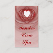 Sweep Red Outlinated Fraktal Herzstück Visitenkarte (Vorderseite)