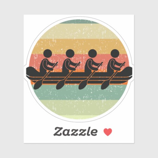 Sweep Ruwing Crew bei Sonnenuntergang Aufkleber (Blatt)