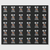 Sweep Talk Funny Sweet Talk Broom Pun Dark BG Geschenkpapier (Flach)