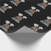 Sweep Talk Funny Sweet Talk Broom Pun Dark BG Geschenkpapier (Ecke)