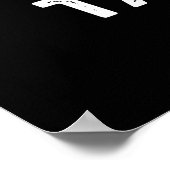 Sweep Talk Funny Sweet Talk Broom Pun Dark BG Poster (Ecke)