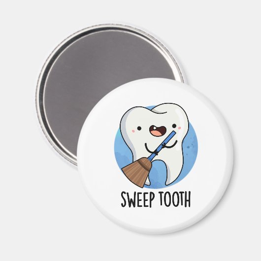 Sweep Tooth Funny Dental Puff Magnet (Vorderseite/Rückseite)