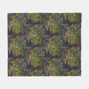 Sweeping Willow von Claude Monet, Klassisches Kuns Fleecedecke
