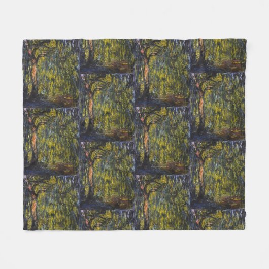 Sweeping Willow von Claude Monet, Klassisches Kuns Fleecedecke (Vorderseite (Horizontal))
