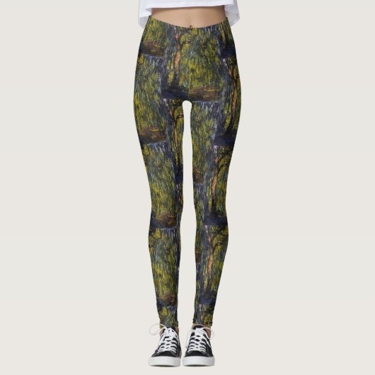 Sweeping Willow von Claude Monet, Klassisches Kuns Leggings (Vorderseite)