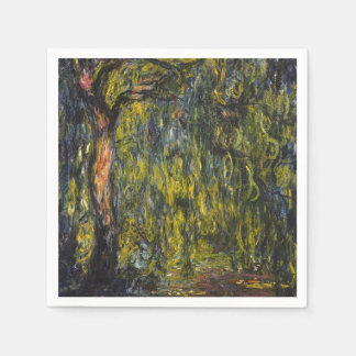 Sweeping Willow von Claude Monet, Klassisches Kuns Serviette