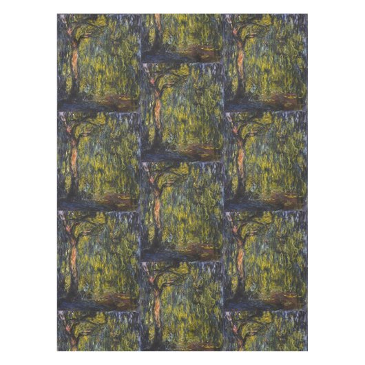 Sweeping Willow von Claude Monet, Klassisches Kuns Tischdecke (Vorderseite)