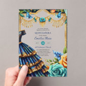 Sweet15 Birthday Quinceanera Butterflies Fiesta Acryleinladungen (Insitu (Handheld))