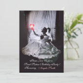 SWEET16 PARTY, ROT, SCHWARZ UND WEISS EINLADUNG (Stehend Vorderseite)