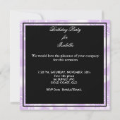 Sweet 13 13. Geburtstag Zebra Kuh Lila Einladung (Rückseite)