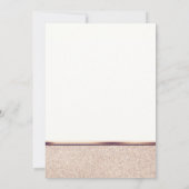 SWEET 13 Imitats Rose Gold Champagner Party Einlad Einladung (Rückseite)