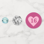 Sweet 15. 16. Geburtstagssteine Konfetti (Vorderseiten)
