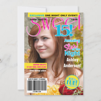 Sweet 15 Birthday Einladung Teen Fashion Magazine