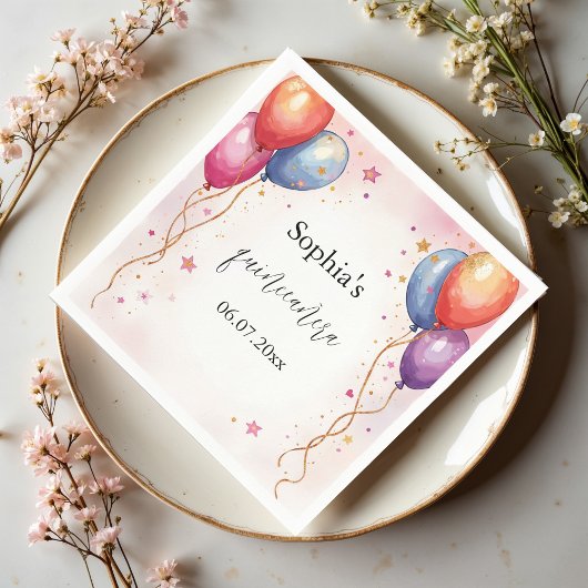 Sweet 15 Birthday Napkins Serviette