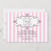 Sweet 15 Geburtstagsparty Einladungen mit Foto (Rückseite)