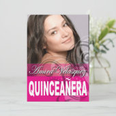 Sweet 15 Quinceañera Foto Geburtstagsparty Einladung (Stehend Vorderseite)