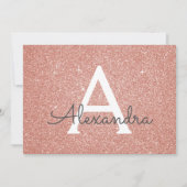 Sweet 15. Sparkle Rose Gold Blush Pink Foto Einladung (Vorderseite)