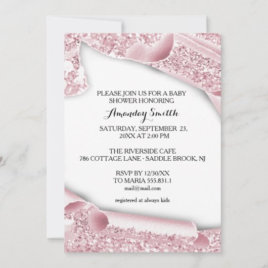 Sweet 16. 15. Brautparty 3D Rose Graduate Einladung (Rückseite)