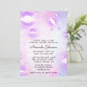 Sweet 16. 15. Futuristic Spark Pink Holograph Einladung (Stehend Vorderseite)