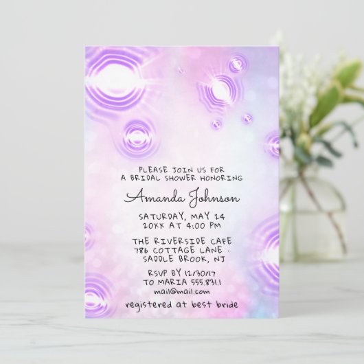 Sweet 16. 15. Futuristic Spark Pink Holograph Einladung (Stehend Vorderseite)