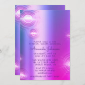 Sweet 16. 15. Futuristic Unicorn Pink Einladung (Vorne/Hinten)