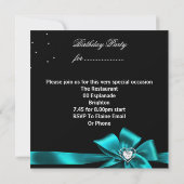 Sweet 16 16 . Geburtstag Blue Silver Foto Einladung (Rückseite)