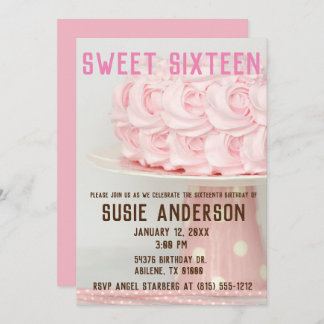Sweet 16 16 . Geburtstag Geburtstagsparty Einladun Einladung