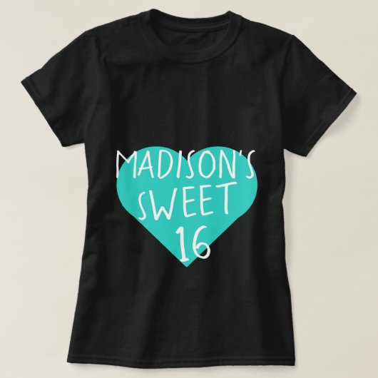 Sweet 16 16. Geburtstag T - Shirt (Design vorne)