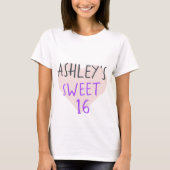 Sweet 16 16. Geburtstag T - Shirt (Vorderseite)