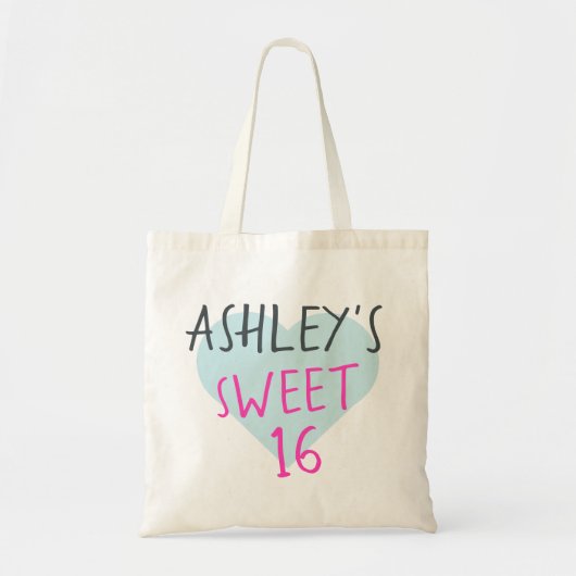 Sweet 16 16. Geburtstag Tragetasche (Vorne)
