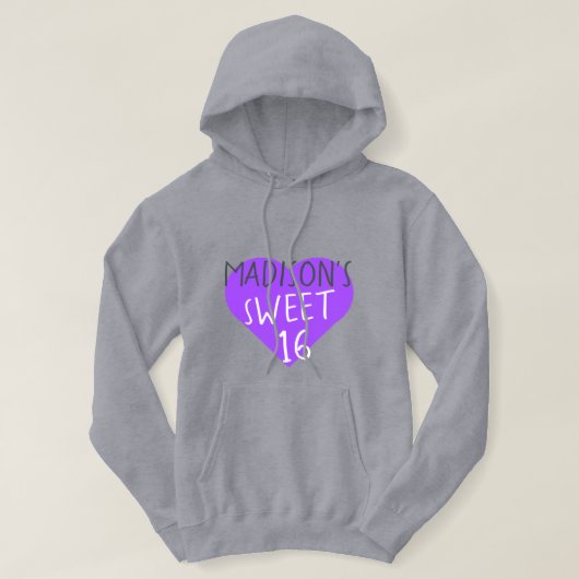 Sweet 16 16. Geburtstagshoodie Hoodie (Design vorne)