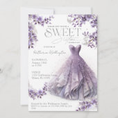 Sweet 16 16 Lila Lilac Dress Floral Einladung (Vorderseite)