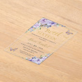 Sweet 16 16 Lila Lilac Floral Butterfliegen Acryleinladungen (Ablage )