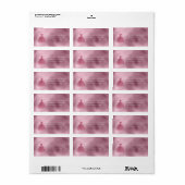 Sweet 16 16 Rosa Glitzer Kleid Elegantes Party Adressaufkleber (Vorne)