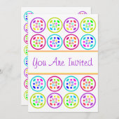 Sweet 16 16 tropische Party Farben hell Einladung (Vorne/Hinten)