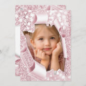 Sweet 16. 1. 2. 3. 4. 5. Rosa Glitzer 3d Einladung (Vorne/Hinten)