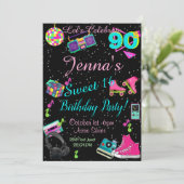 Sweet 16, 80's Invitation, Back to the 80s, Einladung (Stehend Vorderseite)