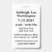 Sweet 16 Abzeichen - Siehe Rückseite Ausweis (Rückseite)