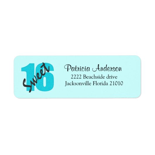 Sweet 16 Address Labels (Vorne)