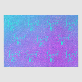 Sweet 16 Aquamariner Lila Glitzer Girls Geburtstag Seidenpapier