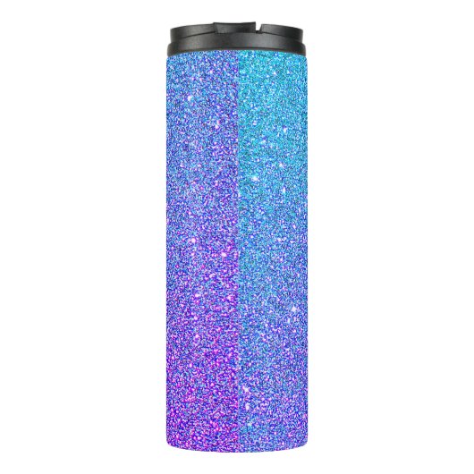 Sweet 16 Aquamariner Lila Glitzer Sparkle Personal Thermosbecher (Rückseite)