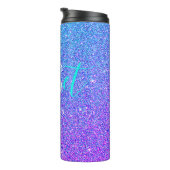 Sweet 16 Aquamariner Lila Glitzer Sparkle Personal Thermosbecher (Nach rechts gedreht)