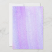 Sweet 16 Aquarellfarben Rose Lila Rahmen Einladung (Rückseite)