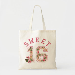 Sweet 16 Athletic Pink Floral Tragetasche