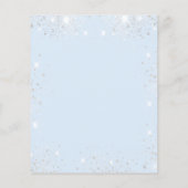 Sweet 16 baby blue silber Budget Einladung Flyer (Hinten)