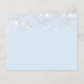 Sweet 16 baby blue silber Glitzer Save the Date (Rückseite)