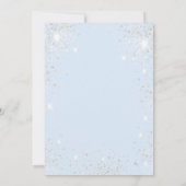 Sweet 16 baby blue silber Glitzer Staub Einladung (Rückseite)