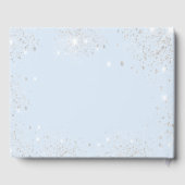 Sweet 16 Baby Blue silber Glitzern Gästebuch (Rückseite)