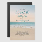 Sweet 16 Beach Themenparty Einladung (Vorne/Hinten)